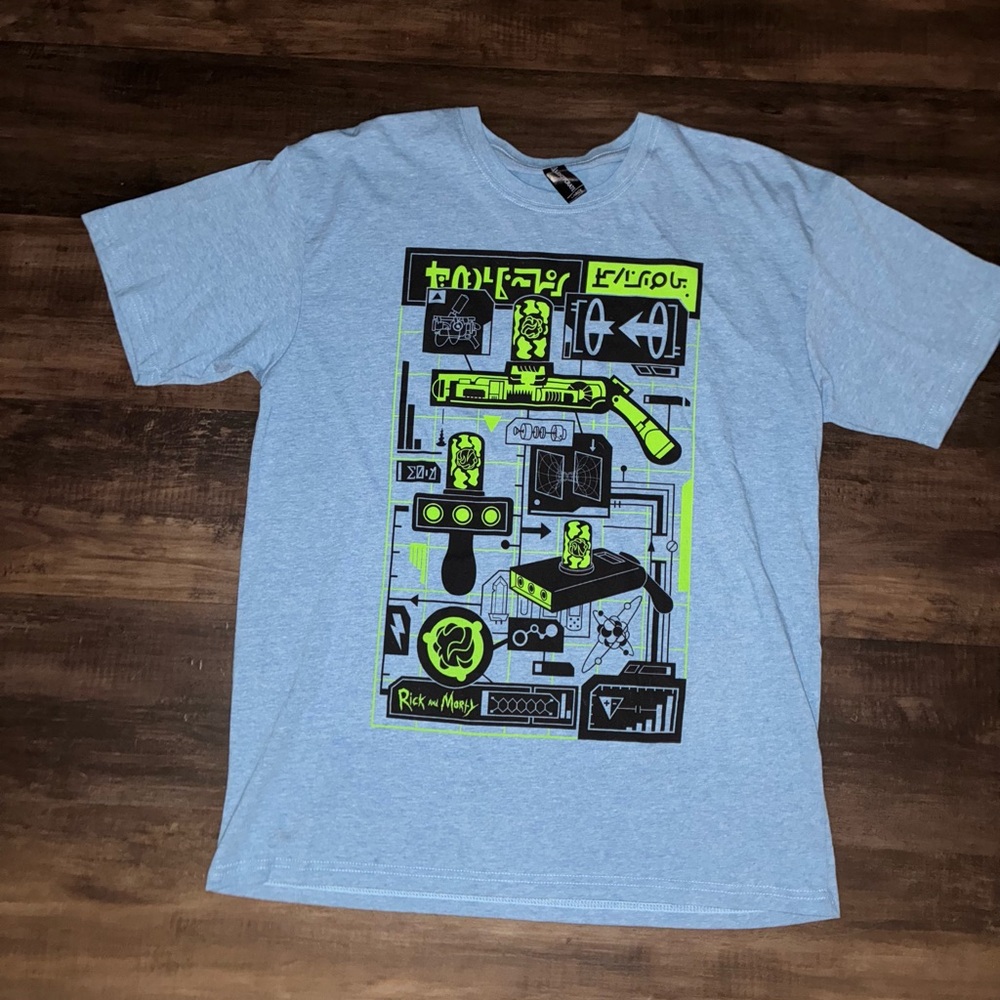 🛸 Rick and Morty Neon Gadget Graphic Tee 🛸